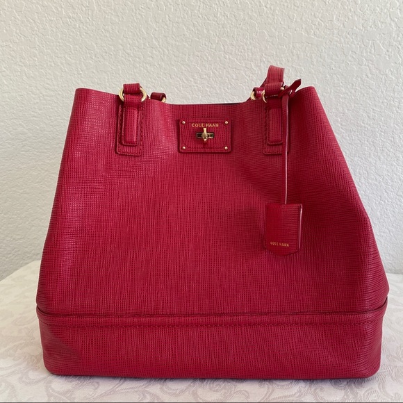 Cole Haan red leather tote - Picture 9 of 13